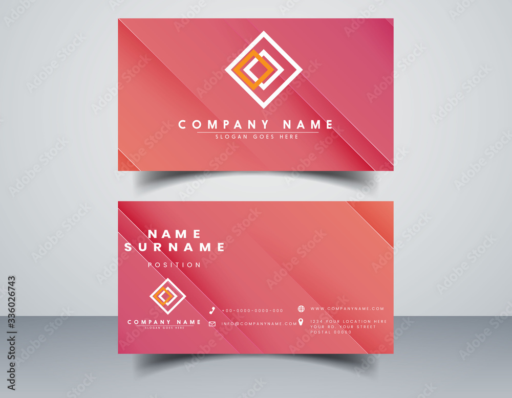 Business Card Template Design Modern