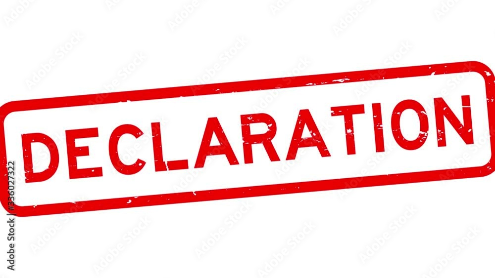 Grunge red declaration word square rubber seal stamp zoom in white background Grunge red declaration word square rubber seal stamp zoom in white background