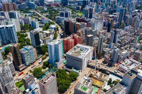  Aerial view of Hong Kong city