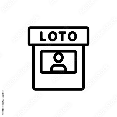 lottery cash icon vector. lottery cash sign. isolated contour symbol illustration