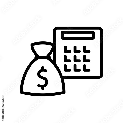 lottery winnings icon vector. lottery winnings sign. isolated contour symbol illustration