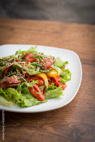 Salad with smoked duck