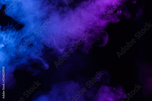 Blue and pink soft smoke clouds abstract background