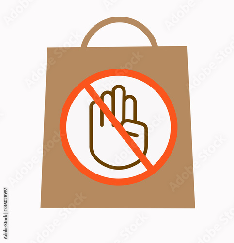 Contactless delivery sign symbol logo. Control epidemic prevention measures of coronavirus COVID-19. Delivery left at the door.
