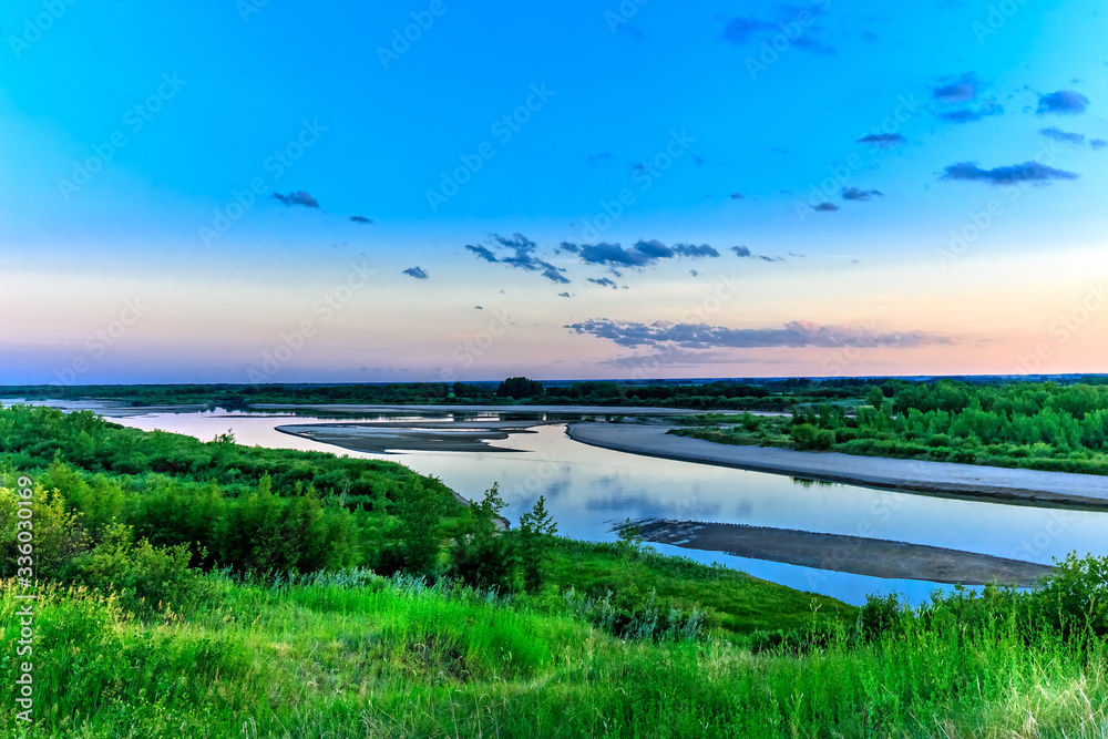 Sunset over the Saskatchewan River