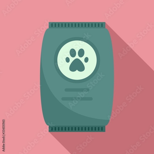 Dog food package icon. Flat illustration of dog food package vector icon for web design