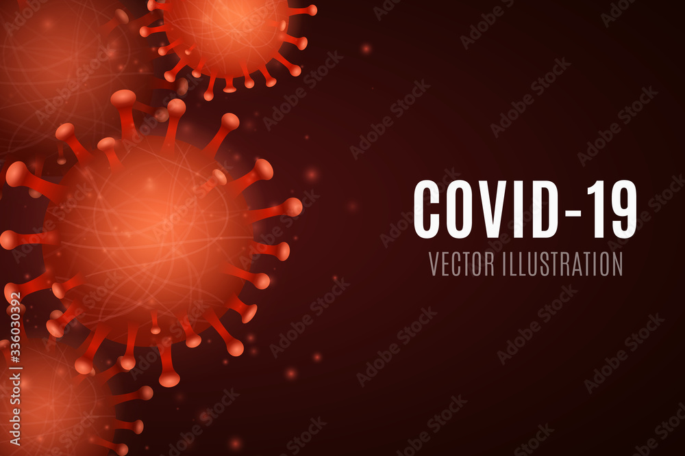 3D virus microbe Corona. Pathogen organism. Medical poster. Vector illustration 3D virus microbe Corona. Pathogen organism. Medical poster. Vector illustration