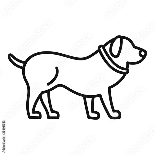 Home dog training icon. Outline home dog training vector icon for web design isolated on white background