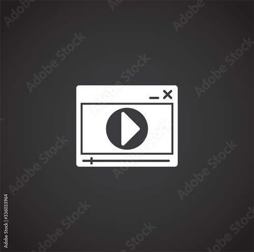 Mass media related icon on background for graphic and web design. Creative illustration concept symbol for web or mobile app