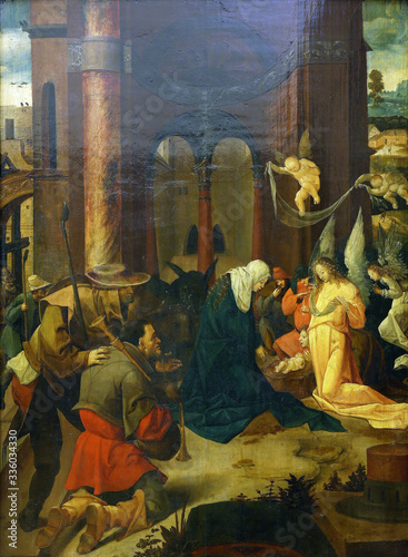 Master of carrying the cross from Douija (Master J. Kock): Birth and Adoration of the Shepherds, Old Masters Collection, Croatian Academy of Sciences in Zagreb, Croatia