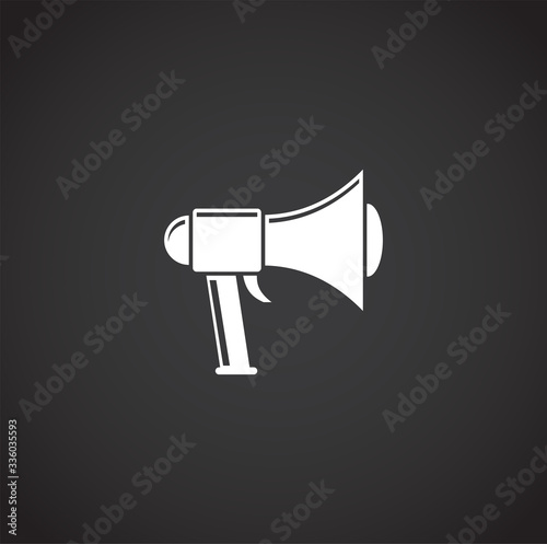Mass media related icon on background for graphic and web design. Creative illustration concept symbol for web or mobile app