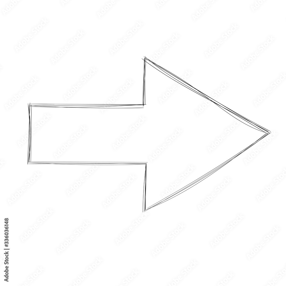 Hand drawn arrow. Simple doodle Hand drawn arrow. Simple doodle