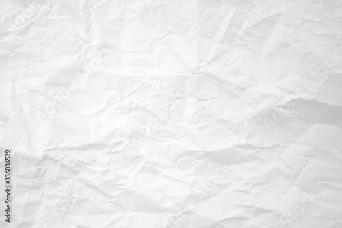 Crumpled white paper texture background