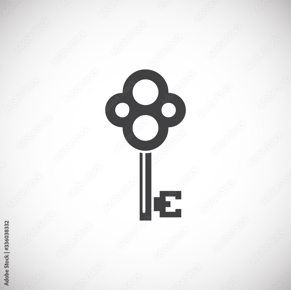 Obraz premium Key icon on background for graphic and web design. Creative illustration concept symbol for web or mobile app