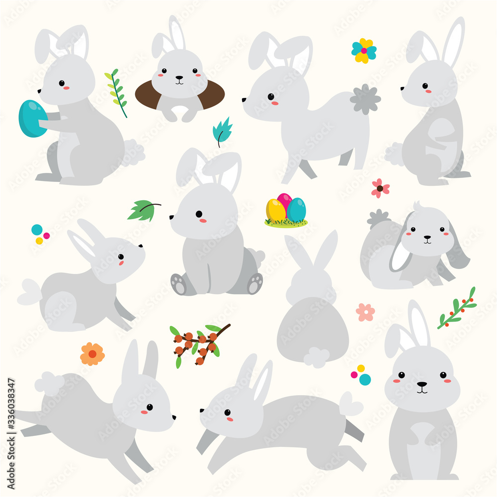 clipart rabbits is a funny in spring 