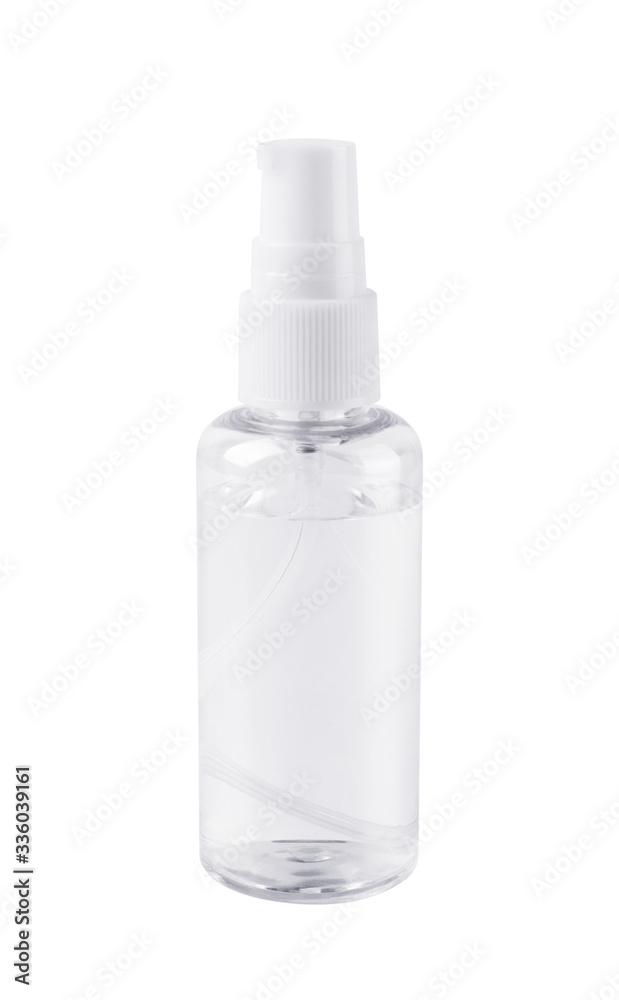 Bottle of antiseptic isolated
