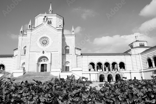 Milan, Italy. Black and white vintage style. photo