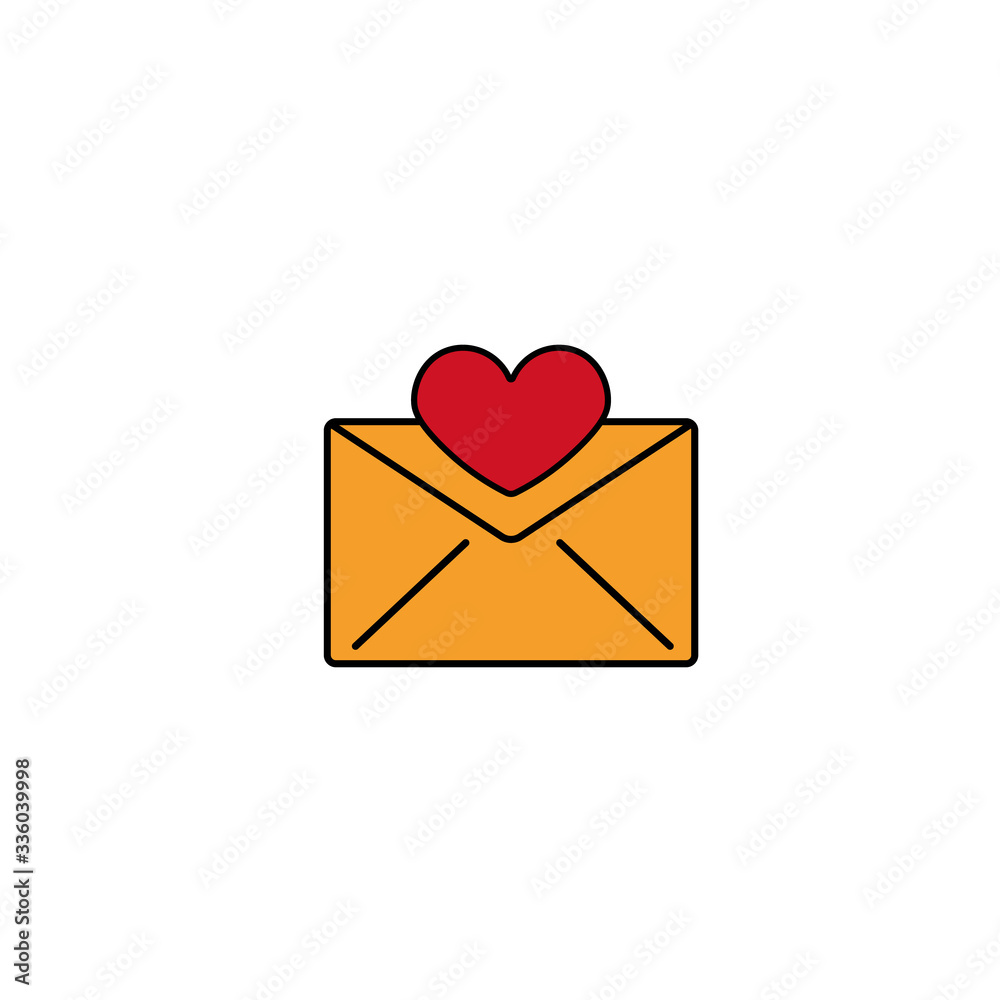 
The envelope. Flat design on a white background.Vector