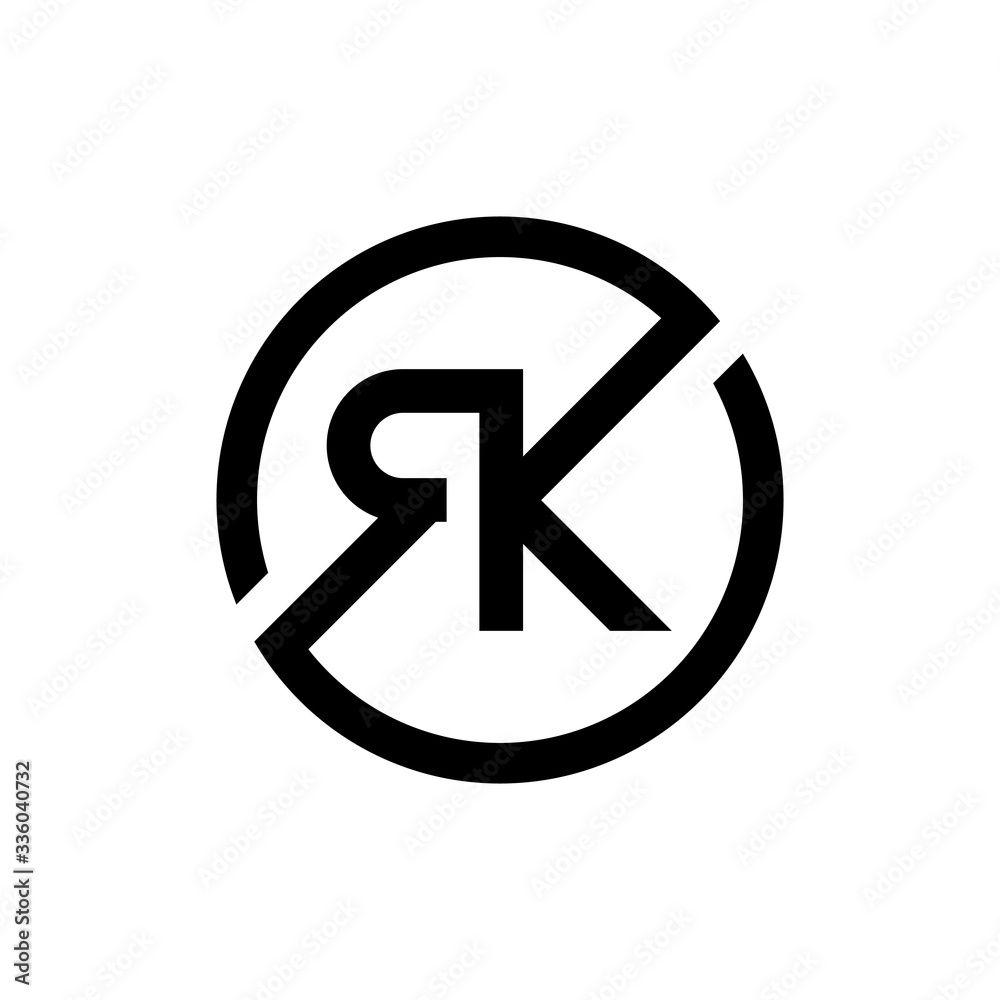 logo design template letter rk.. logo design template letter rk..
