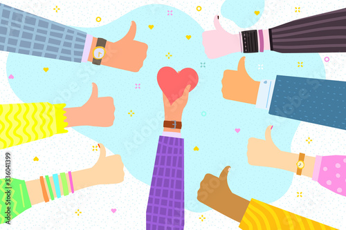 Concept of charity and donation. Give and share your love to people.