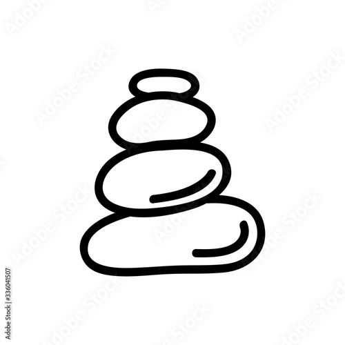 stack of stones icon vector. stack of stones sign. isolated contour symbol illustration