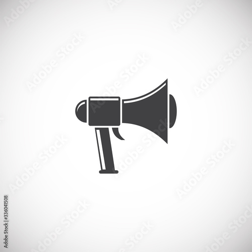 Mass media related icon on background for graphic and web design. Creative illustration concept symbol for web or mobile app