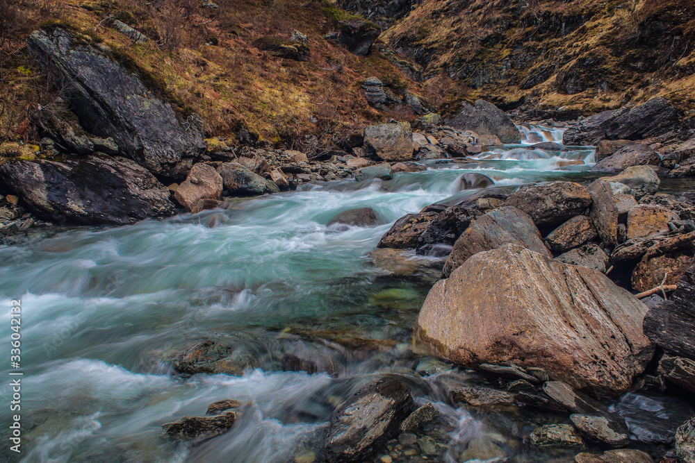 A small river in the Norwegian fjords