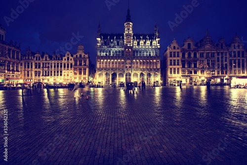 Brussels - Grand Place. Vintage filtered color style. © Tupungato