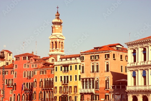 Venice, Italy. Retro filtered colors.