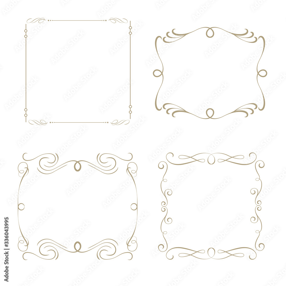 Retro Vintage Calligraphic Ornate Frames Collection