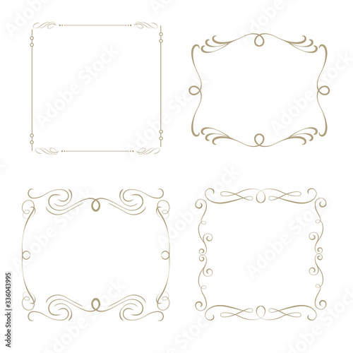 Retro Vintage Calligraphic Ornate Frames Collection