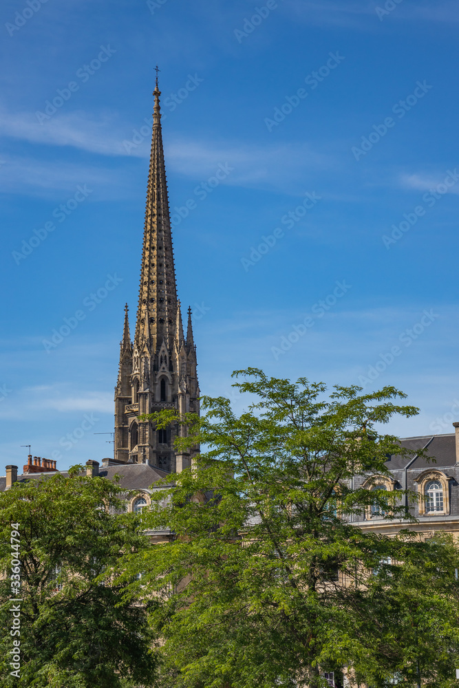 Saint-Michel famous Basicila and its spire in Bordeaux Saint-Michel famous Basicila and its spire in Bordeaux