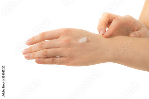 Creaming hands