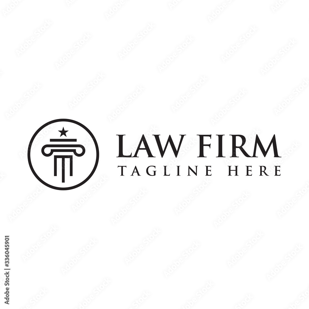 law firm logo design template vector, law firm logo design, lawyer logo ...