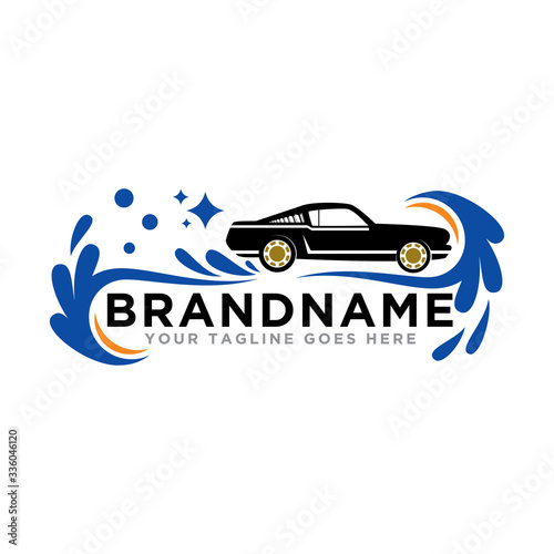 Car wash logo icon vector. Modern design car wash logo template.