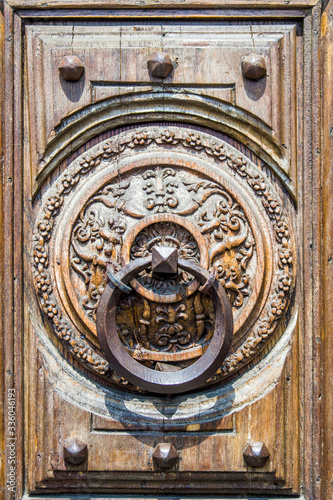 ancient knocker of historic building