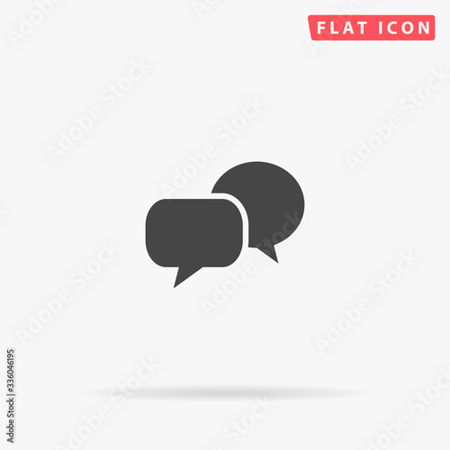 Text Ballons flat vector icon
