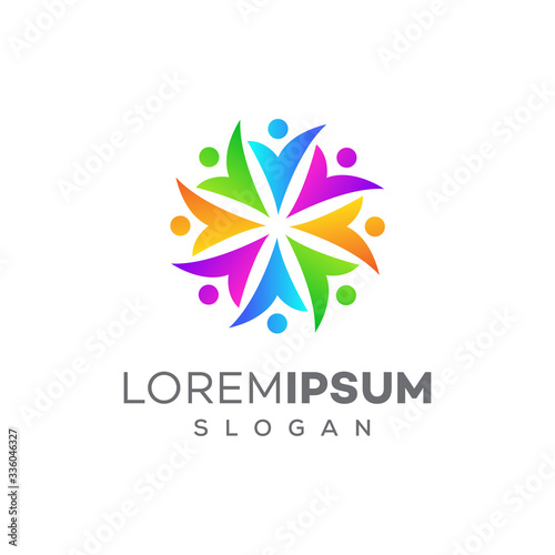 community care logo design template vector