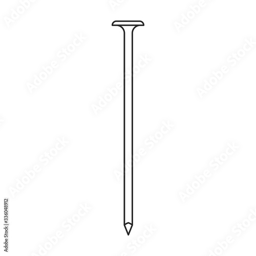 Metal hook vector icon.Outline vector icon isolated on white background metal hook.