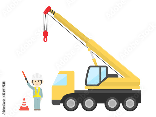 クレーン車のイラスト