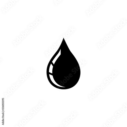 Oil Drop, Petroleum Droplet Flat Vector Icon