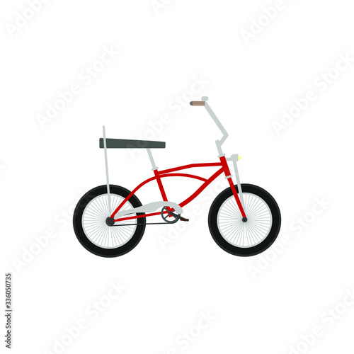 Obraz na płótnie typical bicycle from the 80s on white background w salonie