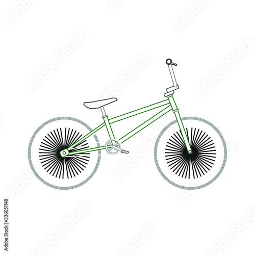 bmx bike on white background