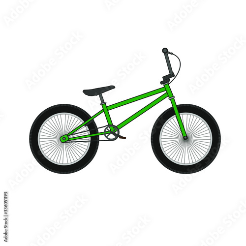 bmx bike on white background
