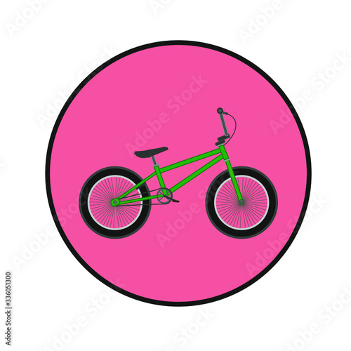 bmx bike on white background
