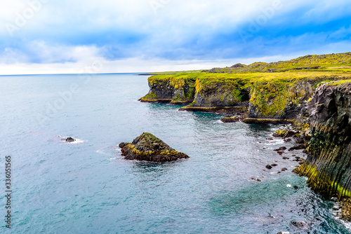 Beautiful rugged Iceland coast seascape