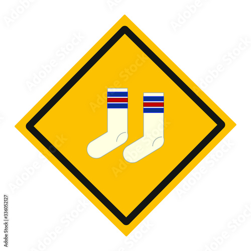 80s socks on white background vector