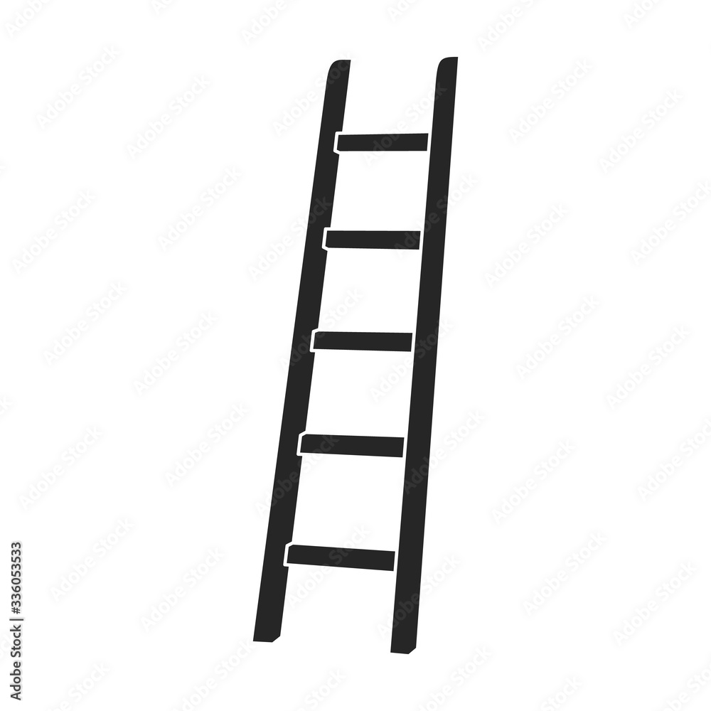 Ladder vector icon.Black vector icon isolated on white background ladder.