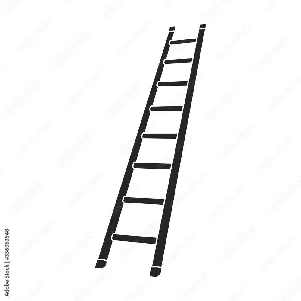 Ladder vector icon.Black vector icon isolated on white background ladder. Ladder vector icon.Black vector icon isolated on white background ladder.