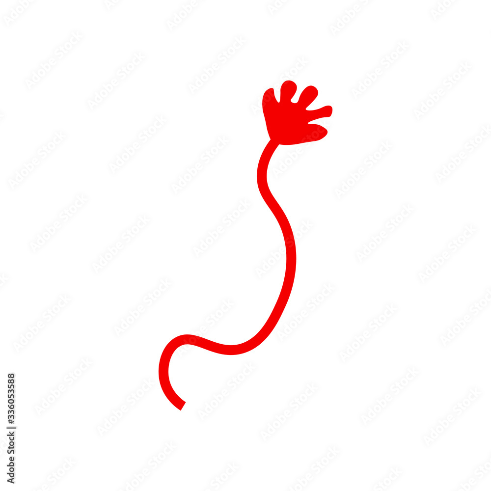 sticky hand on white background vector sticky hand on white background vector